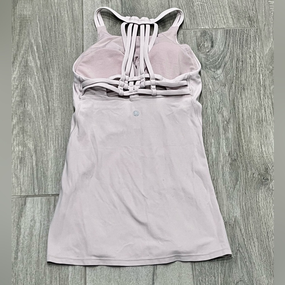Lululemon  ballerina pink Nulu strappy tank- 2